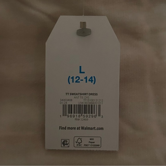 Time and Tru Kids Casual Dress - Brown and Cream - Picture 4 of 5